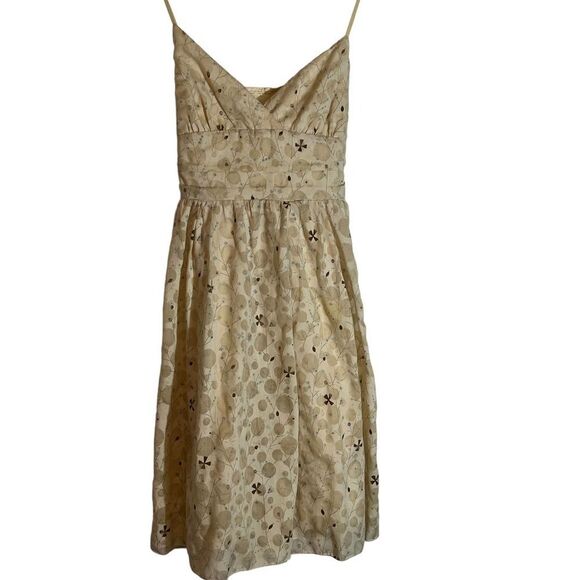 Max Studio Women's Sweet Summer time Cream Flirty Dress  Large - Picture 1 of 4